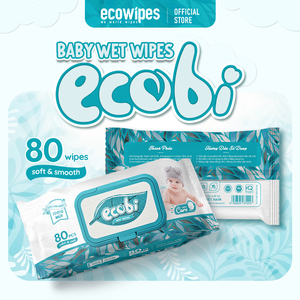 Ecobi Lingettes Humides Ultra Douces pour Bébé Hypoallergéniques Qualité 100% Non-Woven Spunlace 80 Pcs/Pack 15x20 pour le Nettoyage des Peaux Sensibles - Product Image 6