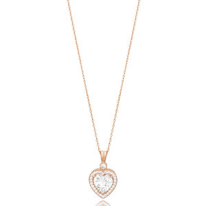 สร้อยคอหิน CZ ดีไซน์รูปหัวใจจี้เครื่องประดับเงิน925ทำมือขายส่ง - Product Image 6