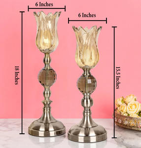 Encantadores soportes votivos de vidrio perfectos para cualquier ocasión Ilumine su espacio Elegantes portavelas con votivos de vidrio - Product Image 2