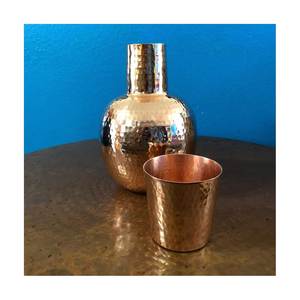 Bouteille d'eau large en cuivre faite à la main en grande demande fabriquée en Inde de haute qualité - Product Image 5