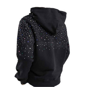 เสื้อฮู้ดประดับเพชรเทียม แฟชั่นลำลอง ดีไซน์หรูหราด้วยคริสตัล - Product Image 2