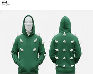 Sweat à capuche masque d'hiver de haute qualité avec HHorns Streetwear Design Polyester/Coton polaire teint uni fabriqué par ONSTYLE SPORTS - Product Image 5