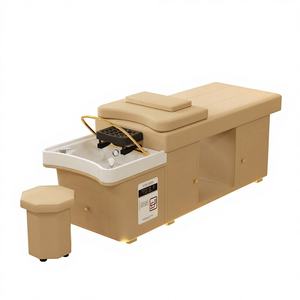 Lettino per Massaggio Thai Head Spa con Circolazione d'Acqua, Telaio in Legno Massiccio, Funzionalità All-in-One per Saloni di Bellezza e Barbieri - Product Image 1