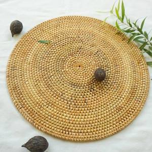Round Natural Rattan Placemats Rattan Wicker Placemats Wicker Dinner Ware Handmade From Vietnam - Product Image 1