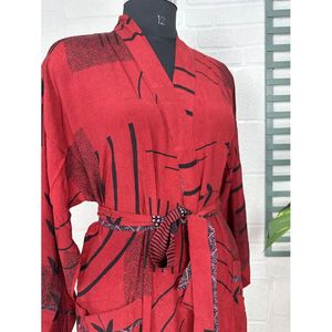 Kimono Vintage de Crepé de Seda, Ligero y Lujoso, Bata Suave y Cómoda, Regalo Perfecto para Mujer, para Usar por la Noche, Tejido para Primavera - Product Image 4