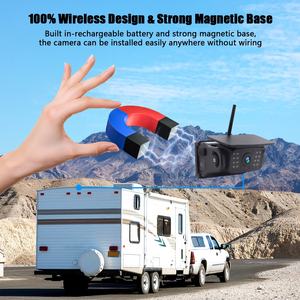 <span class=keywords><strong>Kit</strong></span> de caméra <span class=keywords><strong>sans</strong></span> <span class=keywords><strong>fil</strong></span> portable Écran tactile 7 pouces Base magnétique solaire Caméra pour camion lourd Excavatrice <span class=keywords><strong>Remorque</strong></span> AHD 1080p - Product Image 6