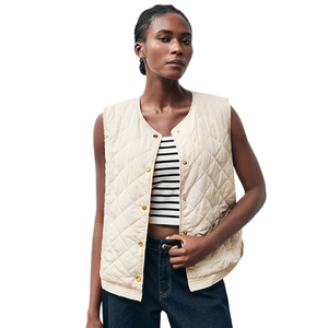 Chaleco Acolchado de Invierno 2025 Personalizable para Mujer, Ecológico, Transpirable, Cortavientos, Estilo Urbano Informal, Chaleco Moderno - Product Image 1