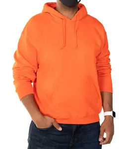 Sweat à capuche tricoté pour homme en mélange Dry Blend, 50% coton 50% polyester, molleton sport non doublé 300g, logo imprimé, cordon de serrage - Product Image 1