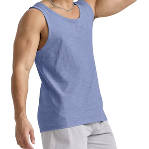 Nouveaux T-shirts à séchage rapide pour hommes Plus Size Bodybuilding Gym Knitted Men's Tank Tops from Bangladesh - Product Image 1
