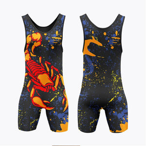 Camiseta de lucha libre Hombres Niños Corte alto Camiseta de lucha libre Azul Rojo Equipo DE LUCHA ligero Entrenamiento - Product Image 6