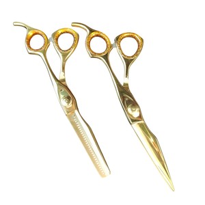 Juego de Tijeras de Peluquería Profesionales de Acero Inoxidable, Tijeras para Cortar el Cabello y Tijeras de Entresacar para Estilistas de Salón - Product Image 4