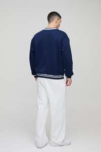 Sudaderas con capucha de invierno de lana de algodón 100% de peso pesado para hombres y Jersey de gran tamaño a prueba de viento con logotipo bordado personalizado Unisex - Product Image 5