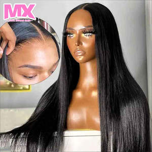 Perruque en cheveux vierges brésiliens de 40 pouces, lisse et droite, avec dentelle frontale HD, sans colle, pré-épilée, 13x4, pour femmes - Product Image 6