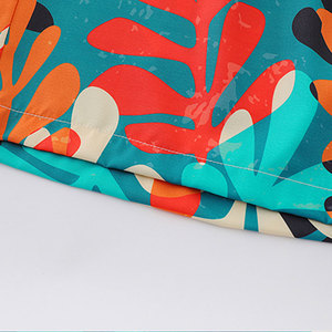 Short en coton unisexe taille élastique style forêt impression par sublimation décontracté motif solide décorations en dentelle taille personnalisée XS 6XL - Product Image 4