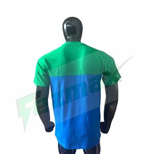 เสื้อยืดผู้ชายรัดรูปเข้ารูปมีสไตล์เสื้อยืดผ้าคอตตอนไซส์ใหญ่ผ้า5% แห้งเร็วผ้าคอตตอนสีเรียบขายส่ง - Product Image 4