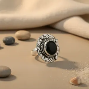 Anillo de Plata 925 con Incrustaciones de Estilo Solitario, Moderno y Hip-Hop para Mujer, Chapado en Oro - Product Image 2