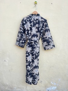 Robe kimono en coton, paréo de bikini floral pour femme, vêtements de nuit décontractés pour l'automne, le printemps, l'hiver, la plage, l'été, peignoir, robes de nuit - Product Image 5