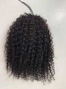 Venta al por mayor 100% Virgen sin procesar pelo brasileño rizado pelo de alta calidad Virgen cruda en cola de caballo estilo para tupés - Product Image 2