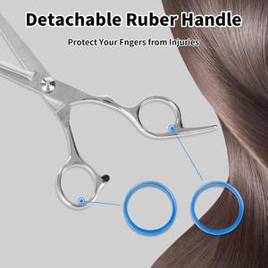 Tijeras para cortar el cabello, tijeras profesionales de acero inoxidable de 6,5 pulgadas para peluquería, cuchillas afiladas, para salón, hogar, hombres y mujeres - Product Image 5