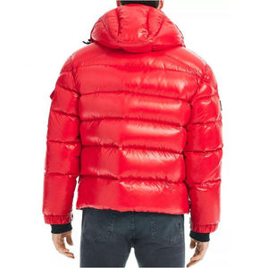 Shiny Red Bubble <b>Jacket</b> Men Lightweight Hooded Soft Fitting Comfortable Luxury Style Low MOQ <b>Cheap</b> Price <b>Puffer</b> <b>Jacket</b> - Product Image 3