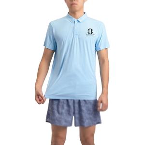 Chemises décontractées d'été pour hommes, 100% coton, tricotées, imprimées, brodées, séchage rapide, respirantes, manches courtes, pour le golf, le football, le tennis - Product Image 1
