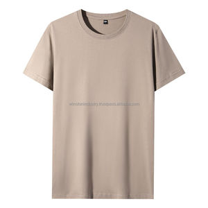 100% coton/bambou/fibre Logo personnalisé Sublimation vente en gros T-shirts pour hommes T-shirts unis décontractés pour hommes avec votre marque - Product Image 3