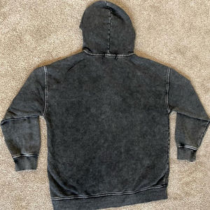 เสื้อฮู้ดผู้ชายผ้าฝ้ายออร์แกนิคผ้าเฟรนช์มีซิปรูดซิปลายสตรีทสไตล์วินเทจโอเวอร์ไซส์ - Product Image 2