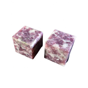 Cubo de piedras preciosas lepidolita, piedra de cristal de Geometría Sagrada, curación de Reiki, propiedades geométricas, venta al por mayor - Product Image 2