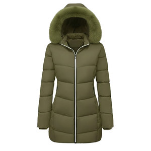 Chaqueta Acolchada Impermeable con Capucha, Corte Ajustado, Cinturón en la Cintura, Logotipo Personalizado, Abrigo Acolchado - Product Image 6