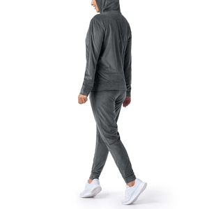 Conjunto Deportivo de Terciopelo para Mujer, Dos Piezas, Suave y Cómodo, Informal, para Correr, Sudadera con Cremallera y Pantalones - Product Image 2
