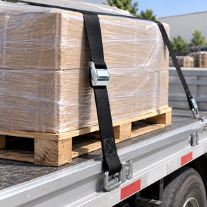 Sangle de cargaison en polyester 38 mm 450 kg avec boucle à came sans crochet pour le transport logistique et la fixation de charge – Vente directe usine - Product Image 3