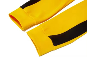 Pantalones de gimnasio informales para hombre, pantalones de chándal ajustados, chándal negro amarillo para hombre, chándal con logotipo personalizado impreso para hombre - Product Image 6