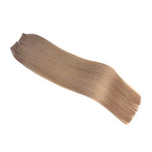 Extensions de cheveux invisibles à double trame # 6 Cool Light Brown Virgin Remy Brazilian Straight 12A - Product Image 3
