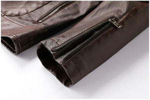 Más tamaño 2025 moda hombres Primavera, Otoño, soporte sólido ropa de invierno chaquetas cálidas cuello moda hombres chaqueta PU chaqueta de cuero - Product Image 6