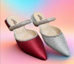 New Design Ladies <b>Block</b> Heels Slide Sandals Ladies High Heel Sandals Mules Shoes Women Strange Heel Women's Sandals - Product Image 1