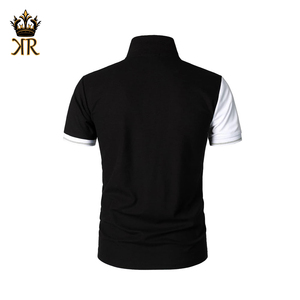 100% algodón para hombre para camiseta Polo de calidad superior transpirable y diseño liso simple tela de lona con patrón sólido - Product Image 3