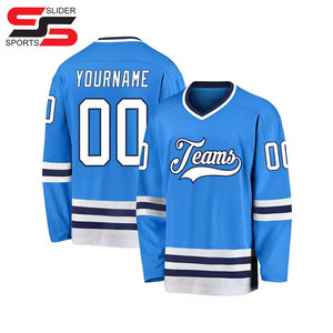 Maillot de hockey sur glace unisexe personnalisé, service OEM, haute qualité, design personnalisé, séchage rapide, couleur/taille personnalisée, prix de gros - Product Image 1