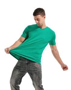 เสื้อยืดผ้าฝ้าย100% สำหรับผู้ชายผ้าถักโลโก้และลายตัวอักษรออกแบบได้ตามที่ต้องการ - Product Image 6