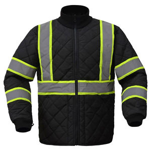 Chaqueta de Seguridad de Alta Visibilidad Unisex, Transpirable, Impermeable, de Algodón, con Cremallera Completa, Capucha Oculta, Cuello Alto, Certificación EN, Detección de Agujas - Product Image 1
