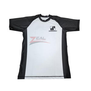 Rashguards MMA personnalisés, impression par sublimation, 240 g/m², 85 % polyester/15 % élasthanne, rashguards de grappling BJJ, protection ultaviolette - Product Image 1