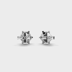 IGI Certified Round Brilliant Lab Grown Diamond Stud <b>Earrings</b> <b>Solid</b> 925 Sterling <b>Silver</b> 6 Prong Solitaire Diamond <b>Earrings</b> - Product Image 4