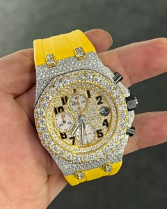 Montre de luxe Hip-Hop Moissanite avec VVS1 taille brillant diamant blanc glacé montre montres mécaniques cadeau - Product Image 1