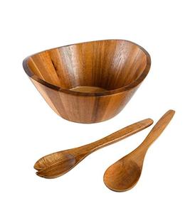 Ensemble de 3 saladiers en bois d'acacia Sherwood, saladiers en bois, ensemble de saladiers en bois d'acacia, grand saladier en bois d'acacia pour fruits - Product Image 1