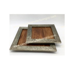 Posavasos de bandeja para servir artesanías de madera elegantes, decoración del hogar, producto del fabricante para servir bandejas de chocolate - Product Image 3