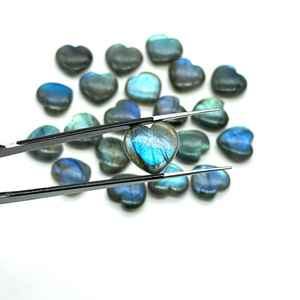 ลูกปัดลาบราโดไรต์รูปหัวใจธรรมชาติ ขนาด 14 มม. ทรงเหลี่ยมและเรียบ สำหรับทำเครื่องประดับ - Product Image 2