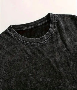 Precios al por mayor lavado ácido camisetas de alta calidad Hip Hop 100% algodón de gran tamaño lavado ácido camiseta para hombres al por mayor personalizado - Product Image 2