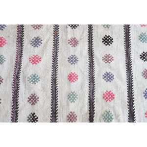 Tapis turc vintage, petit tapis de 1,6 x 2,5 pi (50 x 76 cm), tapis oriental en laine blanche - Product Image 4