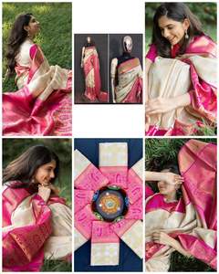 Banarasi Silk Handloom Saree Indian Designer Saree with Blouse Piece Indian Traditional Designer Silk Saree - Product Image 6
