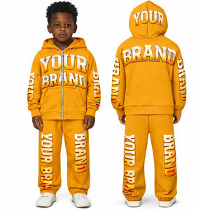 Wholesale Kids Clothes Casual Custom Sweatsuit for Girls and Boys Two Piece Jogger <b>Hoodie</b> Set Kids Clothing Manufacturer - Product Image 4