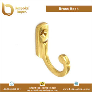 Worldwide Exporter Selling Outstanding Quality Brass Finish Small Size Tie <b>Black</b> <b>Hook</b> for Hanging Garments / Hats - Product Image 2